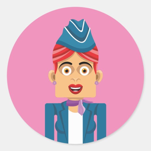 Aeromoza ラウンドシール (正面)