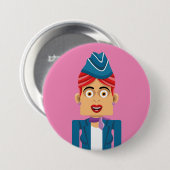 Aeromoza 缶バッジ (正面&裏面)