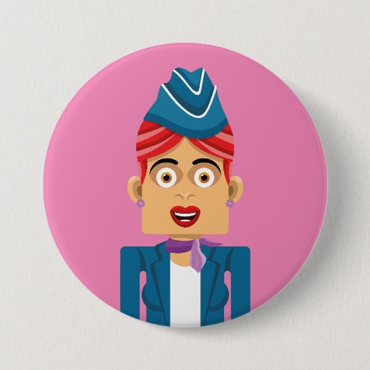 Aeromoza 缶バッジ (正面)