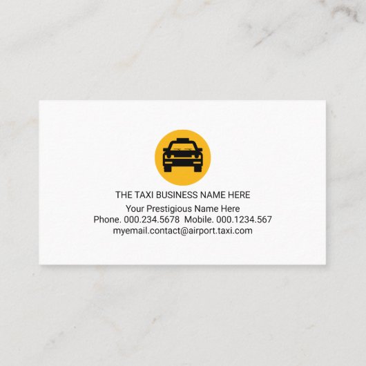 Aeroplane Taking Off Runway  名刺 (裏面)