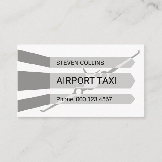 Aeroplane Taking Off Runway  名刺 (正面)