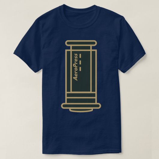 AeroPressコーヒー醸造用ツールバリスタ  Tシャツ (デザイン正面)
