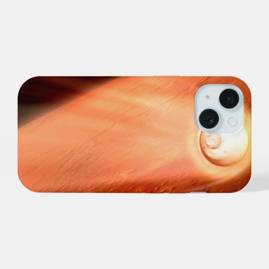 Aeroshell With Perseverance Rover Descent To Mars iPhone 15ケース (裏面横)