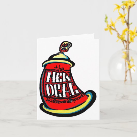 Aerosol New Skateboard Design  カード (黄色い花)