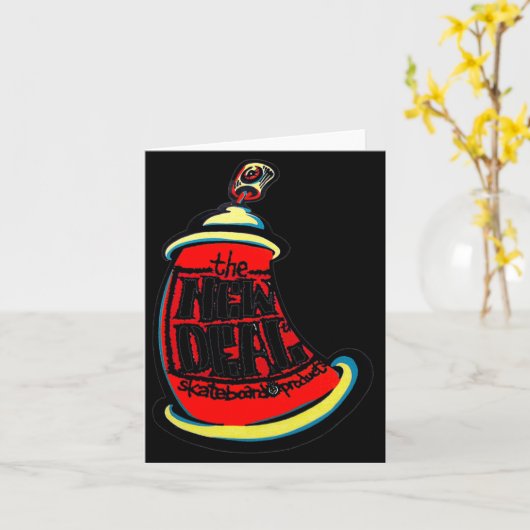 Aerosol New Skateboard Design  カード (黄色い花)