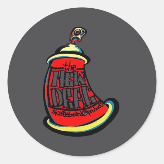 Aerosol New Skateboard Design  ラウンドシール (正面)