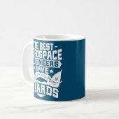 Aerospace Engineer Bearded Aerospace Engineering コーヒーマグカップ (正面左)