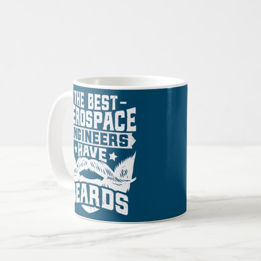 Aerospace Engineer Bearded Aerospace Engineering コーヒーマグカップ (正面左)