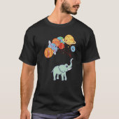 Aerospace Solar System Planets  Space Elephant Tシャツ (正面)