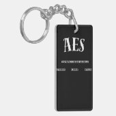 AES 2026 デザイン キーホルダー (正面左)