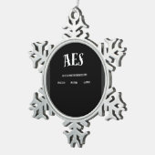 AES 2026 デザイン スノーフレークピューターオーナメント (右)