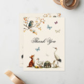 Aesop's Storybook Characters Baby Shower ノートカード (正面/裏面インサイチュ)