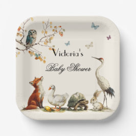 Aesop's Storybook Characters Baby Shower ペーパープレート