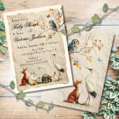 Aesop's Storybook Characters Baby Shower 招待状