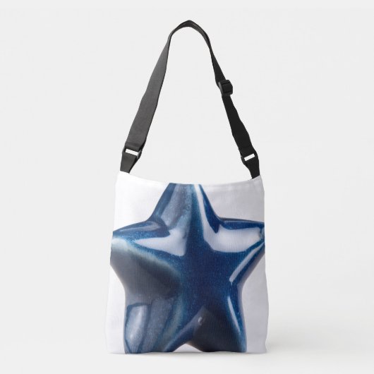 Aesthetic 3D Blue Star Art Tote Bag クロスボディバッグ (正面)