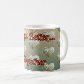 Aesthetic 3D Heart Green Valentine's | Custom Mug コーヒーマグカップ (正面右)