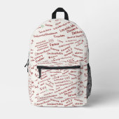 Aesthetic Anatomy Notes Medical Student Backpack プリントバックパック (正面)