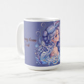 Aesthetic Anime Cancer Zodiac Coffee Mug コーヒーマグカップ (正面左)