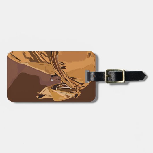 Aesthetic art Black man with durag artwork ラゲッジタグ (正面横)