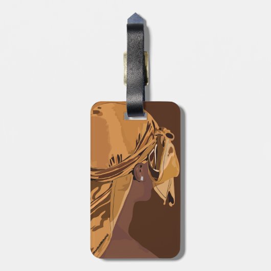 Aesthetic art Black man with durag artwork ラゲッジタグ (裏面縦)