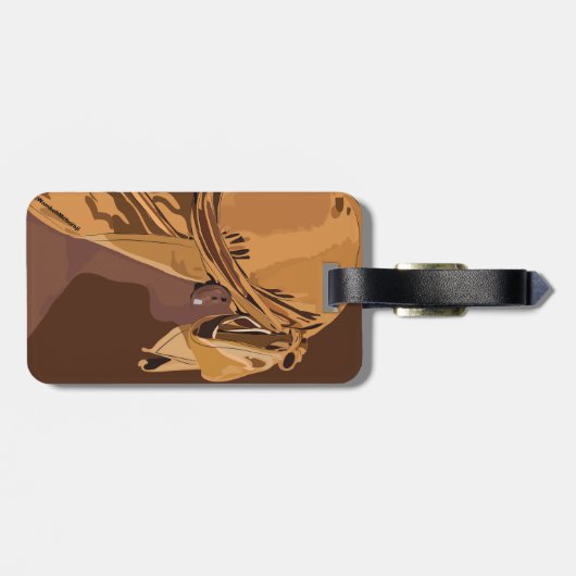 Aesthetic art Black man with durag artwork ラゲッジタグ (裏面横)