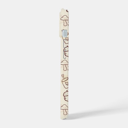 Aesthetic Autumn Doodle Pattern Phone Case iPhone 15ケース (左側面)