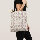 Aesthetic Autumn Doodle Pattern Tote Bag トートバッグ (クローズアップ)