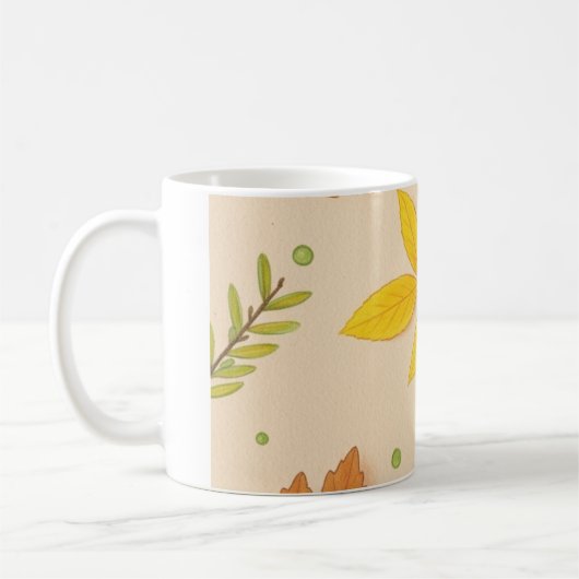 Aesthetic Autumn Leaves Coffee Mug コーヒーマグカップ (左)