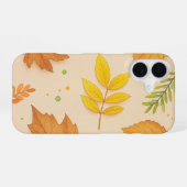 Aesthetic Autumn Leaves iPhone 16 Case 16ケース (裏面横)