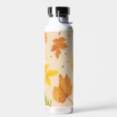 "Aesthetic Autumn Leaves Pattern Water Bottle"  ウォーターボトル (左面)