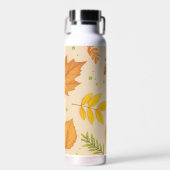 "Aesthetic Autumn Leaves Pattern Water Bottle"  ウォーターボトル (正面)