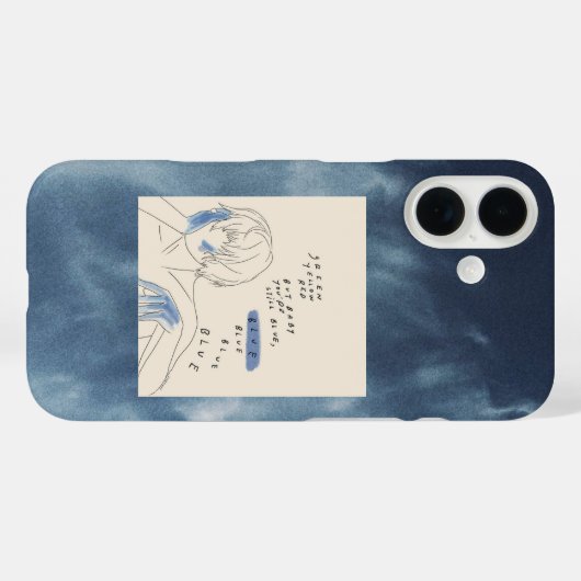aesthetic azure phone case Case-Mate iPhoneケース (裏面 (横))