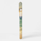 Aesthetic Beach Sunset Watercolor Custom Name iPhoneケース (左側面)