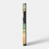 Aesthetic Beach Sunset Watercolor Custom Name iPhoneケース (左側面)