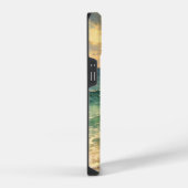 Aesthetic Beach Sunset Watercolor Custom Name iPhoneケース (右側面)