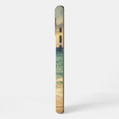 Aesthetic Beach Sunset Watercolor Custom Name iPhoneケース (左側面)