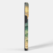 Aesthetic Beach Sunset Watercolor Custom Name iPhoneケース (右側面)