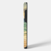 Aesthetic Beach Sunset Watercolor Custom Name iPhoneケース (左側面)