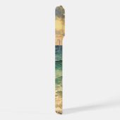 Aesthetic Beach Sunset Watercolor Custom Name iPhoneケース (右側面)
