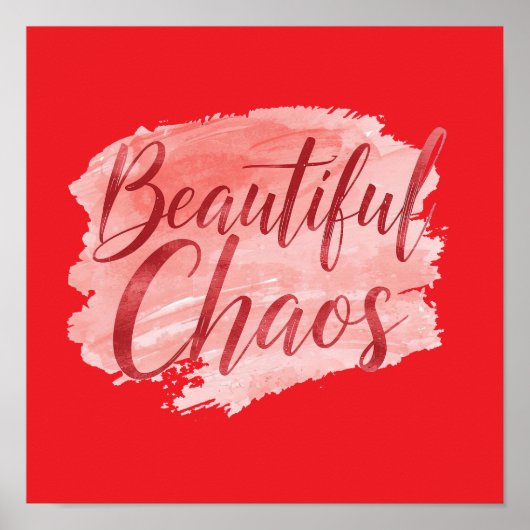 Aesthetic Beautiful Chaos Script Typography ポスター (正面)
