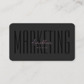 Aesthetic Beauty Professional Marketing Black Pink 名刺 (正面)