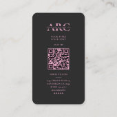Aesthetic Beauty Professional Marketing Black Pink 名刺 (裏面)