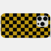 Aesthetic black and gold checkerboard retro Case-Mate iPhoneケース (裏面 (横))