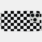 Aesthetic black and white checkerboard retro Case-Mate iPhoneケース (裏面 (横))