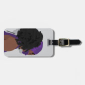 Aesthetic black woman natural hair ラゲッジタグ (正面横)