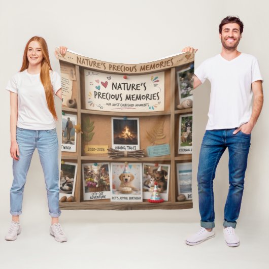 Aesthetic Blurred Nature & Pets Memory Box フリースブランケット (インサイチュ)