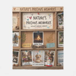 Aesthetic Blurred Nature & Pets Memory Box フリースブランケット