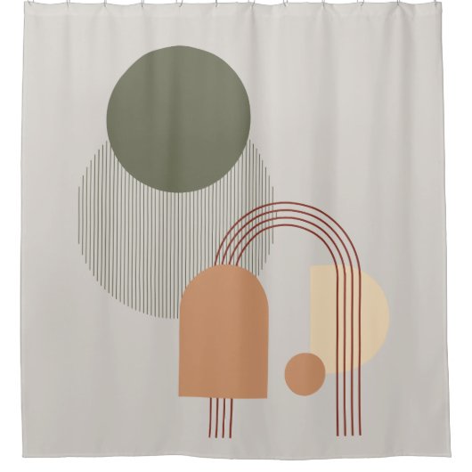 Aesthetic Boho - Boho Duschvorhang シャワーカーテン (正面)