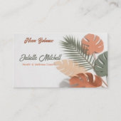 Aesthetic Boho Tropical Wellness Coach Card 名刺 (正面)