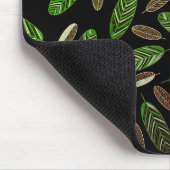 Aesthetic Botanical Black& Green Mouse Pad マウスパッド (コーナー)